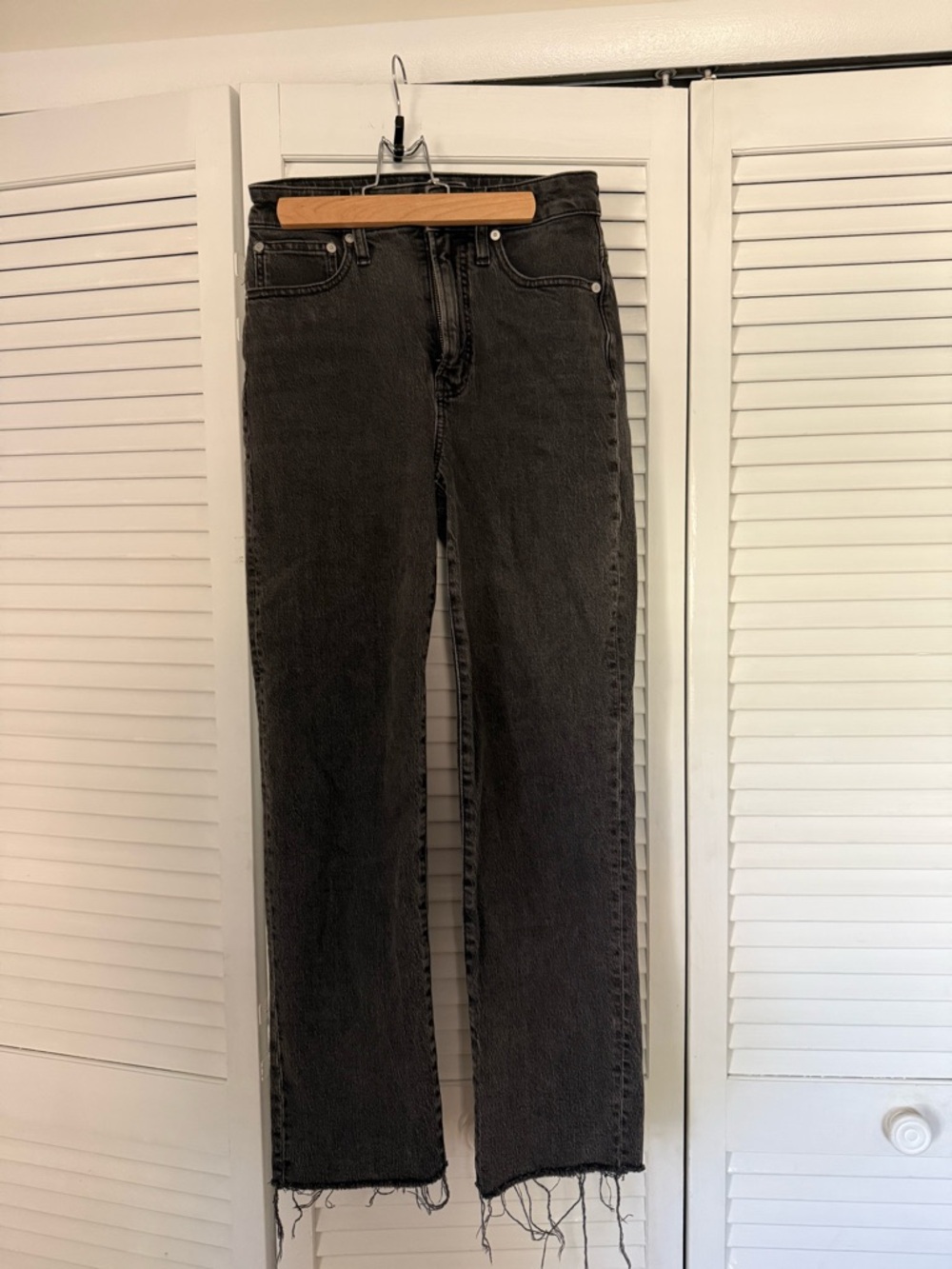 Madewell Women's Curvy Perfect Vintage Straight Washed Black Jeans